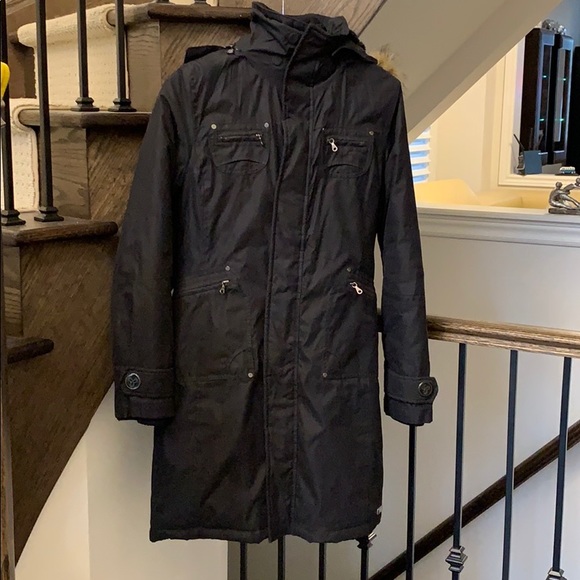 Black TNA winter long jacket sizeS - Picture 4 of 6